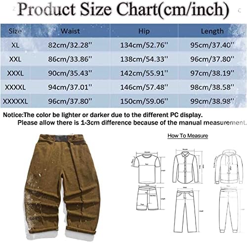 6 קצף זכר סתיו וחורף חם רופף מכנסיים מקרית מוצק צבע כיס רחב רגל מכנסיים אופנה אקונומיקה מכנסיים עבור