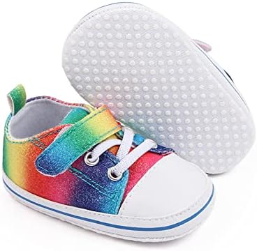 נעלי בנות תינוקות נעליים רכות אנטי-החלקה סוליות יילוד הולדדים ראשונים קשת קשת עלייה עליונה בד ג'ינס יוניסקס