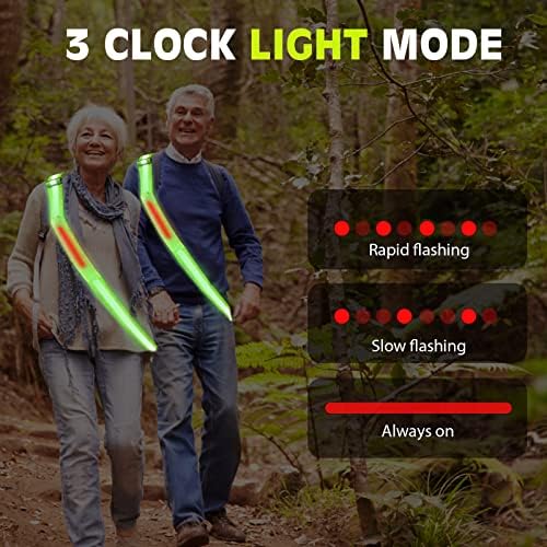 חגורת LED של Gotida אבנט רפלקטיבי: חגורה נטענת של Runner LED להליכה בלילה, נראות גבוהה מתכווננת