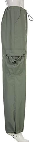 מכנסי רגל רחבים של Lanado ישר לנשים מכנסי שרוך צבע אחיד מכנסי זיעה רופפים מגוונים