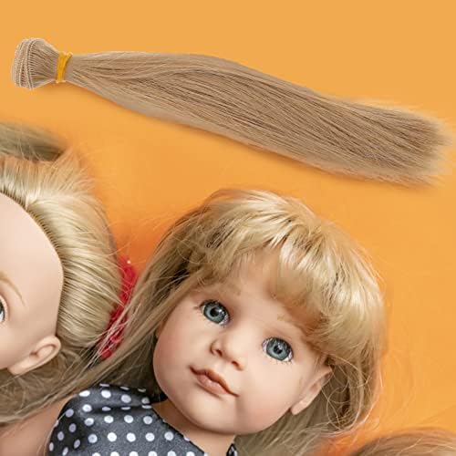 Magiclulu 12 יחידות שיער בובה סינטטי ישר בובה בובת פאה עושה בובה לילדים בטמפרטורה גבוהה