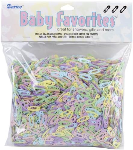 Darice Baby Diaper Confetti Confetti, ציוד למסיבות 6 אונקיות, מגוון