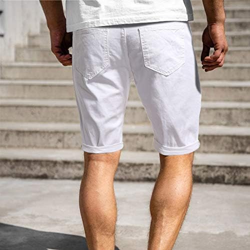 מכנסיים קצרים של גברים קצרים קיץ כושר מזדמן פיתוח גוף חור קרוע מכנסי מכנסי ספורט