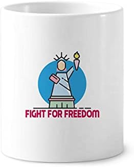 זכויות חופש אמריקאיות עצמאיות מברשת שיניים מחזיק עט ספל סרק דוכן עמד