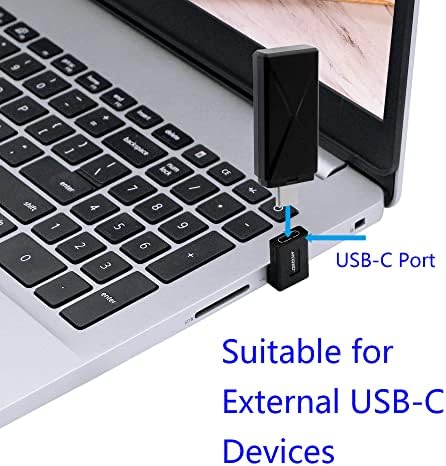 Cerrxian ימין ושמאל ומטה זווית USB 3.0 זכר ל- USB סוג C 3.1 מחבר נקבה