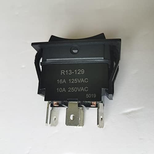 R13-129 6 סיכות 125/250V 16A -OFF- DPDT רגעי רוקת תעשייתי מתג כפתור כפתור למכונת כלי חשמל