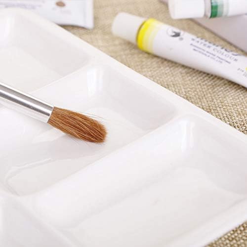 Vanenjoy 8 Wells White Square Ceramic Artist Palette Paint