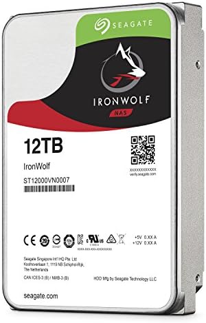 Seagate Ironwolf ST12000VN0007 12 TB 3.5 כונן קשיח פנימי - SATA - 7200 סלד - חיץ של 256 מגה בייט