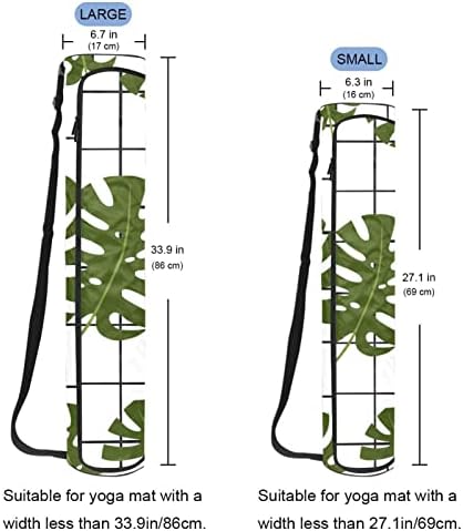 תיק מזרן יוגה רטגדן, עלי דקל טרופיים תרגיל מנשא מזרן יוגה עם רוכסן מלא תיק נשיאה עם רצועה מתכווננת לנשים