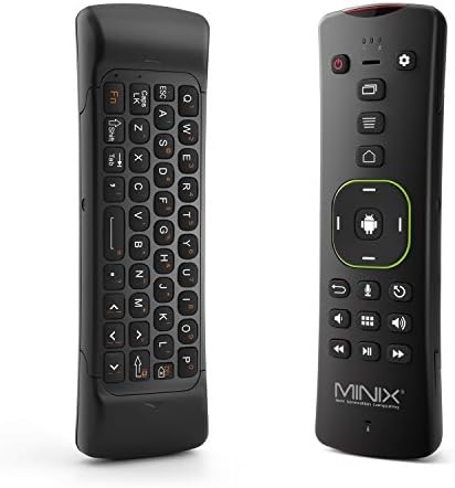 Minix Neo A3, מקלדת Qwerty לאנדרואיד וג'ירוסקופ שש צירים מרוחק עם קלט קול, שחור