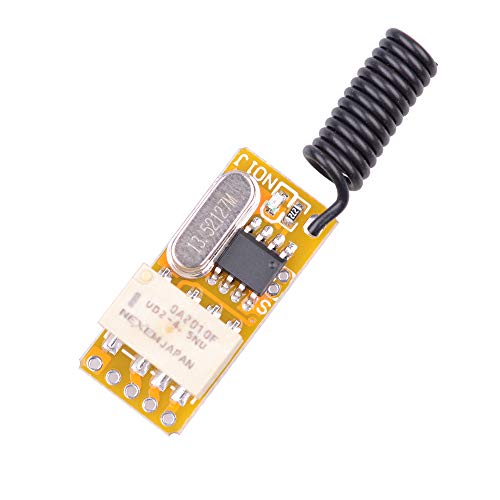 DC 3.7V - 12V 5V MINI SIZE RELAY מתג שלט רחוק, 433MHz מתג רגעי אלחוטי אלחוטי עם פונקציית עיכוב, משדר