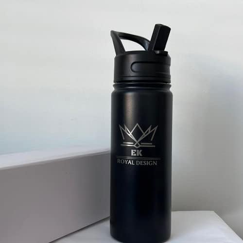 EK Royal Design BPA חופשי קיר כפול ואקום מבודד בקבוק מים נירוסטה, ספורט, טיולים רגליים, נסיעות, מכסה נגד אבק,