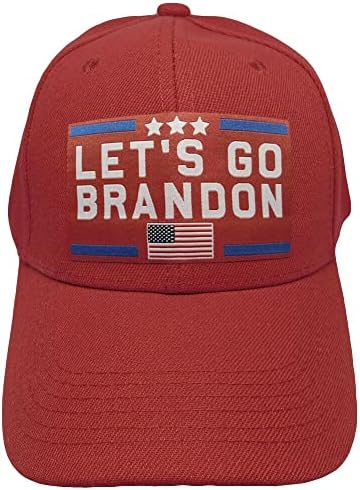 בואו נלך ברנדון ארהב דגל אדום פוליאסטר כותנה תערובת מתכוונן בייסבול כדור כובע כובע