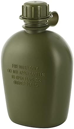 מ-טק 1 ליטר קנטינה מפלסטיק 34 עוז / 1 ליטר-בקבוק מים צבאי של הצבא לטיולים קמפינג תרמילאים איירסופט
