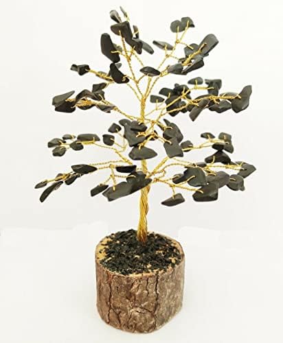 ריפוי ריפוי עץ קריסטל שחור שחור צ'אקרה עץ חיים של חיים בונסאי עץ עץ חוט זהב בסיס עץ רייקי מתנות