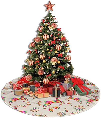 LVESHOP של חג מולד שמח איילים עץ חג המולד חצאית יוקרה עגול מקורה מחצלת חיצונית כפרי חג המולד עץ עץ קישוטי