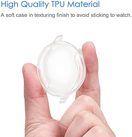 3 חבילות - מארז Fintie התואם ל- Samsung Galaxy Watch פעיל 40 ממ, Premium TPU Screen Protector Protecte