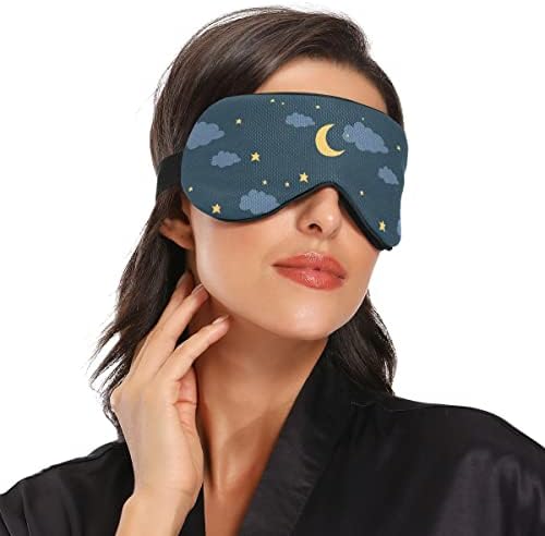 שמי הלילה של אלזה עם כוכבי ירח ומסכת שינה בענן לנשים מסיכת עיניים לגברים לשינה מצחיקה קירור מסכות שינה