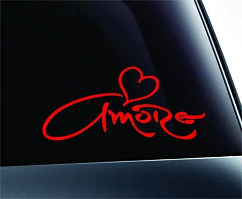 ExpressDecor AMORE טקסט לב סמל לב מדבקות חלון מדבקת מכונית מצחיקה