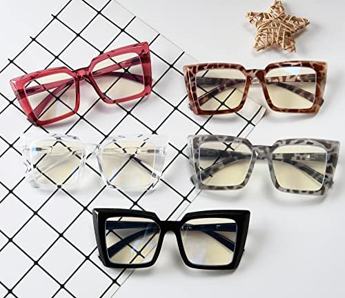 כוורן 5-חבילה גדול קריאת משקפיים לנשים כיכר עיצוב קוראי
