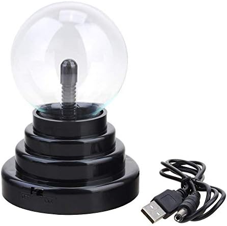 Bluexin Mini Plasma Ball Light, 3 אינץ 'ערפילית פלזמה מנורה חידוש, מנורת ברק מגע מתנה מהנה, USB או סוללה