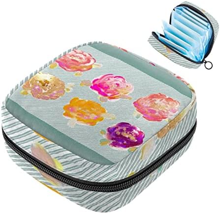 מפית סניטרית אחסון תיק, נייד לשימוש חוזר וסת כרית רוכסן שקיות, טמפון אחסון פאוץ עבור נשים בנות,