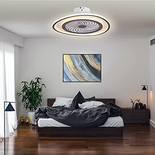 מאוורר תקרה של OMGPFR עם מנורת תאורה, אפליקציה עם שלט רחוק LED מאווררי תקרה מודרניים אורות תזמון