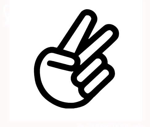 מספריים של 2 PCS מספריים של שלום מצבי יד קצוצים הומור מצחיק מכונית סחף JDM מדבקות מדבקה זוג אצבעות שלום קצוץ JDM
