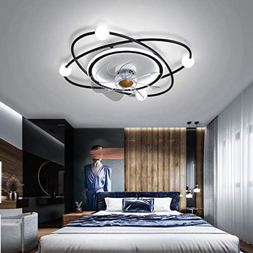 מאווררי תקרה של פיהון עם מנורות, מאוורר תקרה לחדר שינה 42 וואט עם אור LED ושלט רחוק 3 מהירויות עם