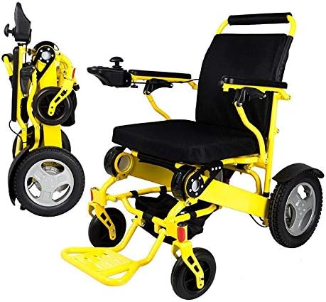 אופנה נייד כיסא גלגלים מתקפל חשמלי כסאות גלגלים קל משקל מתקפל כסאות גלגלים הנעה עצמי עם דיילת בלמי חשמל או