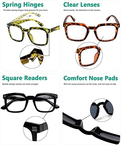 משקפי קריאה 5 -חבילות של Eyekapper לנשים קריאה - קוראי נשים +3.75