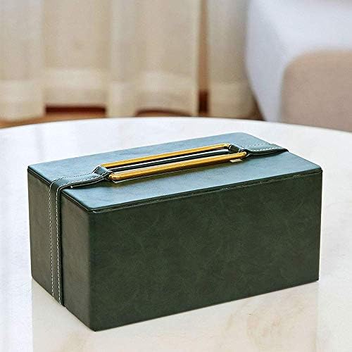 קופסת רקמות מחזיק קופסת רקמות ירוק כהה, מתקן נייר קופסת מפית, מארגן נייר פנים אמריקאי אור אמריקה של קישוט שולחן
