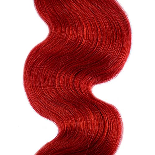 24 26 28 אינץ אדום חבילות שיער טבעי אומברה גוף גל 3 חבילות 1 ב / אדום צבע כפול ערב לתפור בשיער 8 א כיתה