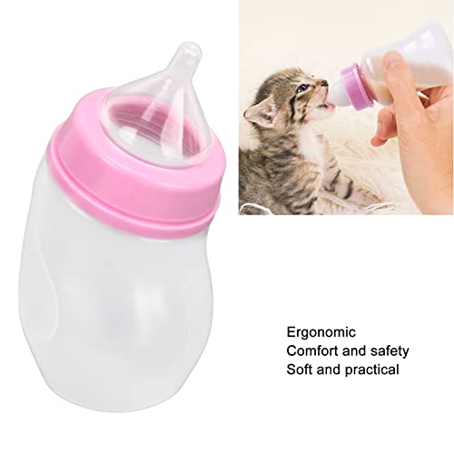 180 מ ל לחיות מחמד האכלת בקבוק עקום ראש לחיות מחמד האכלת פטמה בקבוק עבור תינוק חתולי כלבים