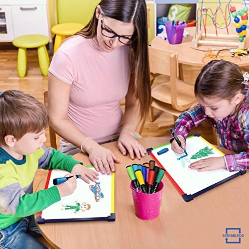 לוח מחיקה יבש מגנטי לילדים לוח ציור 9 איקס 12 כולל לוח לבן לילדים כתיבה למידה וציור אמנות צעצוע חינוכי לילדים