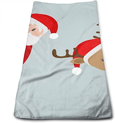 מגבת סנטה קלאוס מגבת מיקרופייבר מגבת אורחת קישוטי אמבטיה ביתיים מגבת אצבעות אצבעות עם ספיגה גבוהה