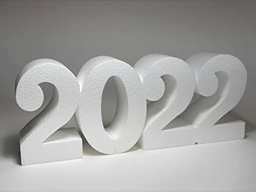 Callstastle Craft 2022 מספרי קצף לבן ג'מבו יום הולדת לשנה החדשה