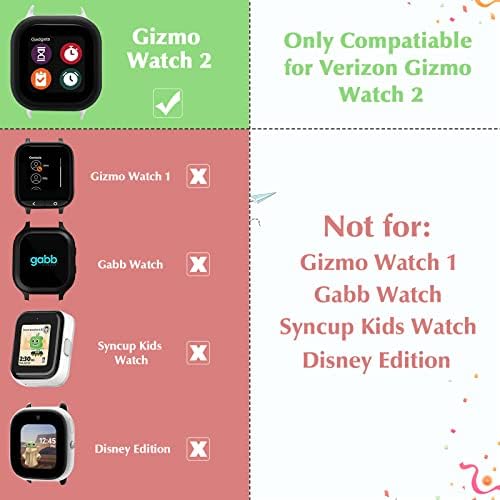 Polyjoy 3 Pack Propector Protector תואם ל- Verizon Gizmo Watch 2 ילדים Smartwatch, כיסוי מלא מחשב