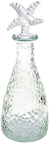 בקבוקי זכוכית דקורטיביים של חוף גלאם של פאם - סט של 3 - קוטג 'חוף חמוד אוקיינוס ​​או ים אוסף בקבוקי