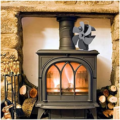 6 להבי חום מופעל תנור מאוורר בית אח מאוורר שקט יומן עץ צורב יעיל חום הפצה ציוד