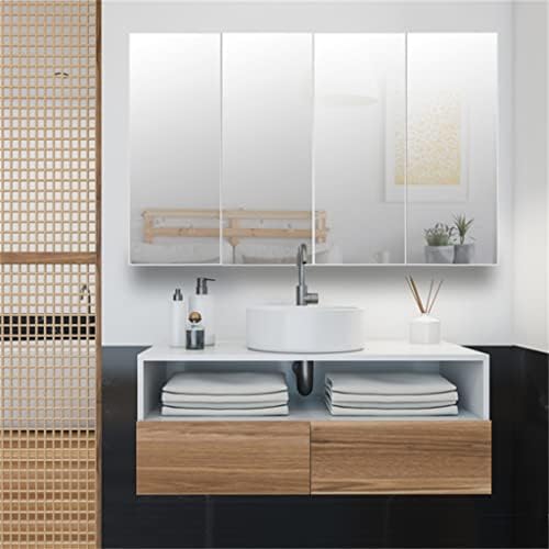 Quul 60x21x75 סמ ארון קיר אמבטיה עם דלתות כפולות לוח חלקיקים צבוע MDF לבן וצבע עץ מקורי