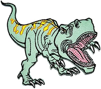טלאי נדיר טירנוזאורוס רקס טלאי דינוזאור שואגים דינוזאור קריקטורה קריקטורה לילדים מדבקת אופנה לכובע