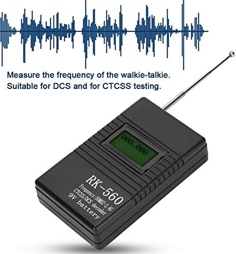 RK560 MINI DUNPLERDERD RADINER MENTER, 50MHz-2.4GHz תדר רדיו מונה עם מפענח CTCSS / DCS, מד מונה