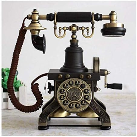 Myingbin עתיק ברונזה טלפון טלפון קווי חיוג טלפון עם מתנת רינגטונים קלאסית לקשישים, כפתור