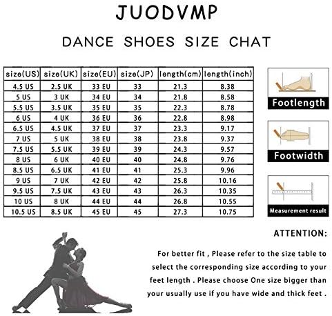 נעליים לטיניות של JuoDVMP נשים סלסה טנגו תרגול נעלי ריקוד דוגמנית KCBD