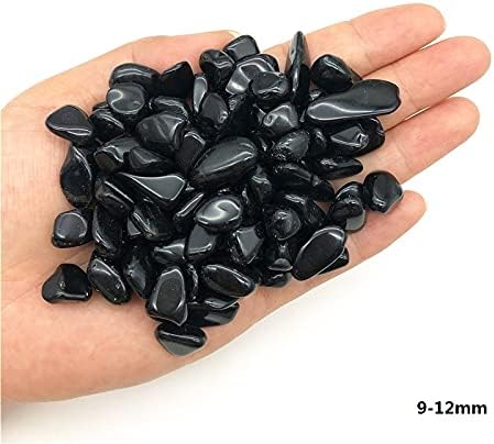 Heeqing AE216 50G 3 גודל גודל טבעי שחור שחור קוורץ חצץ קריסטל דגאוס טיהור אבן מינרל דג מיכל אבנים