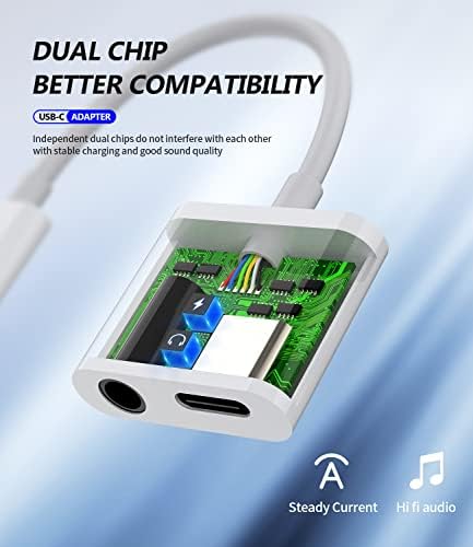 USB-C עד 3.5 ממ מתאם אוזניות DAC סוג C Aux Jack Splitter Farger Audio Dongle Operior