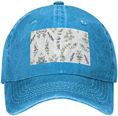 אסילו אקליפטוס עלים מודפס בייסבול כובע, למבוגרים מתכוונן קאובוי כובע, זמין כל ימות השנה