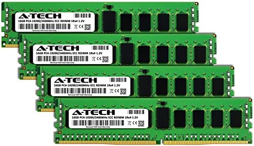 A -Tech 64GB ערכת זיכרון זיכרון זיכרון ל- HP Z640 תחנת עבודה - DDR4 2400MHz PC4-19200 ECC רשום RDIMM 1RX4