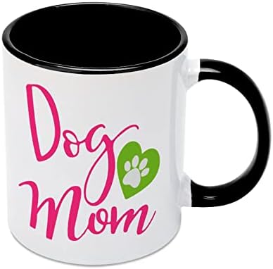 ספל קרמיקה של כלב אמא יצירתי שחור בתוך כוס קפה קפה ספלי ידית עמידות מתנות ייחודיות